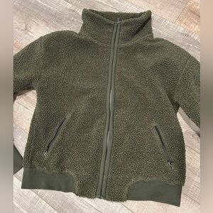 All in motion green teddy fleece jacket